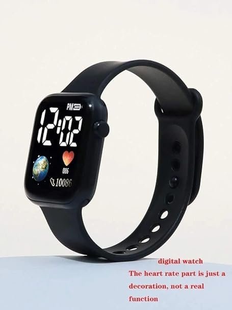 Bleaws 6 Colours Luminous LED Display Fashionable Digital Watches for Kids - Waterproof Sports Square Electronic Watch for Boys and Girls - Image 4