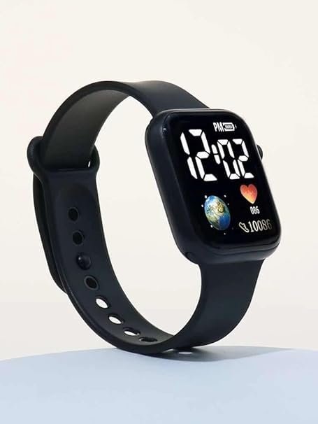 Bleaws 6 Colours Luminous LED Display Fashionable Digital Watches for Kids - Waterproof Sports Square Electronic Watch for Boys and Girls - Image 3