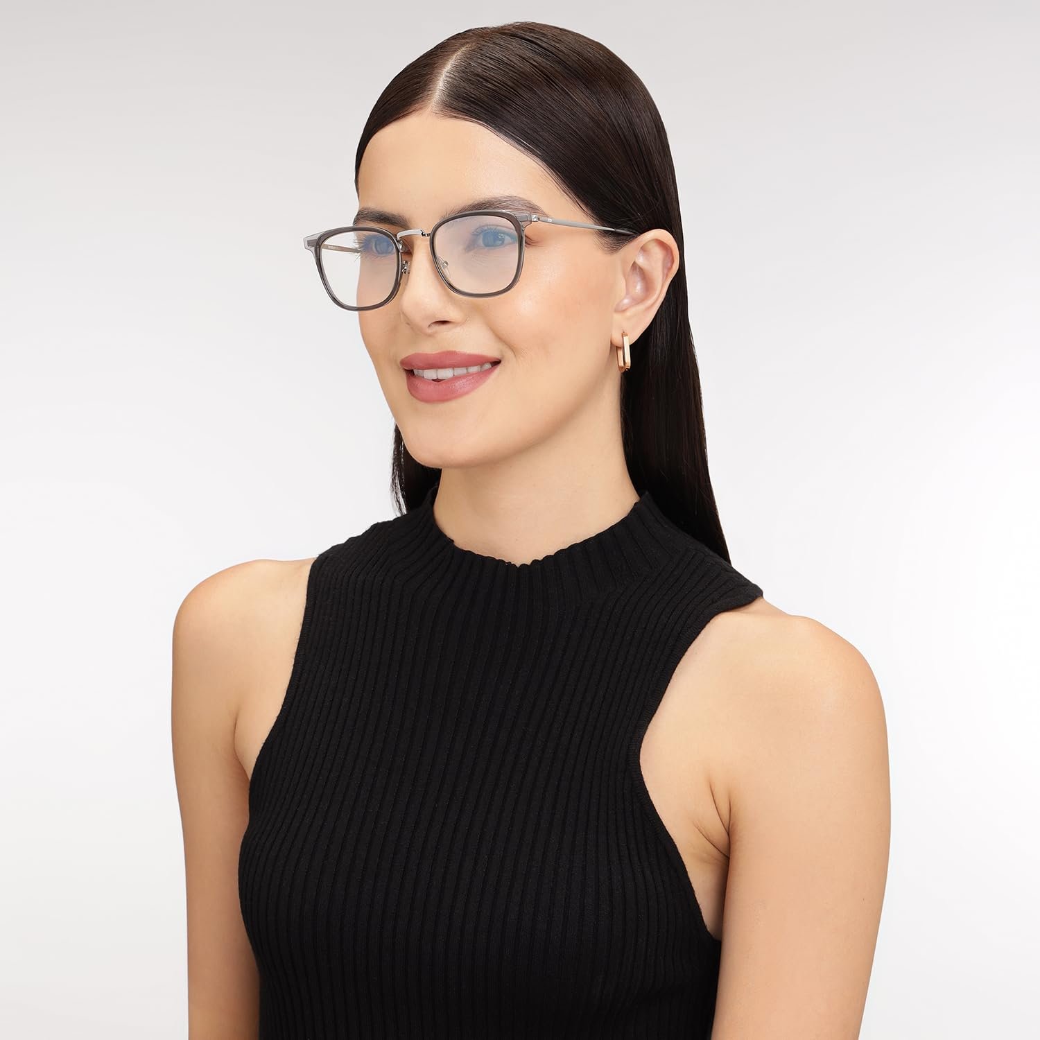 LENSKART BLU | Zero Power Blue Cut Computer Glasses | Anti Glare, Lightweight & Blocks Harmful Rays | Full Rim Square | 100% UV Protected | For Men and Women | Medium | LB E13529 - Image 5