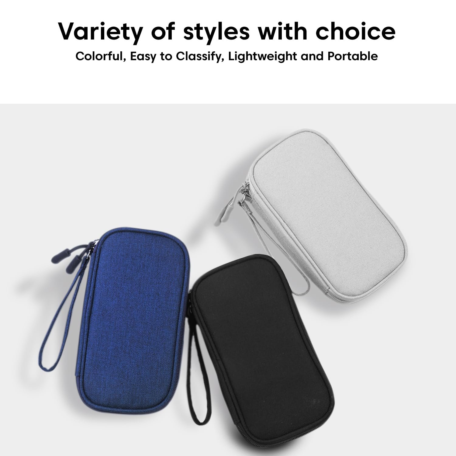 Sounce Portable Tech Organizer Pouch for USB Cables, Chargers, Earphones, Power Banks & Digital Accessories, Travel Carry Case with Mesh Pockets – Compact Size 7.67 x 4.3 Inches - Image 8