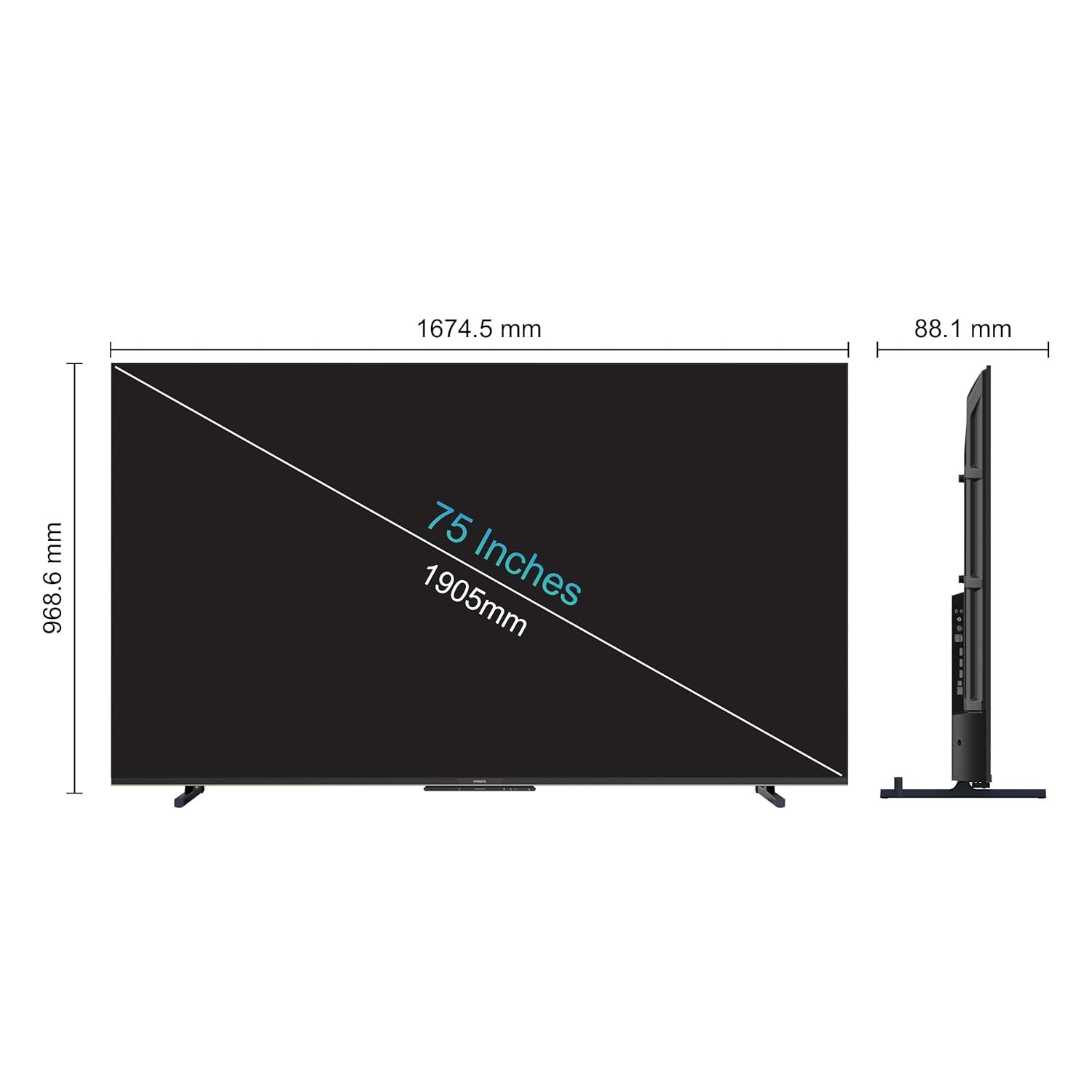 Philips 190 cm (75 inch) 8100 Series 4K Ultra HD Smart QLED Google TV 75PQT8100/94 - Image 7