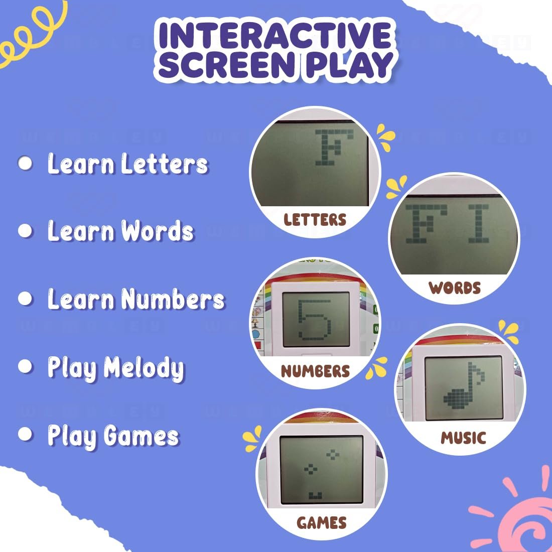 Wembley Educational Kids Laptop| Fun Mini Laptop with Mouse & 20 Activities| Interactive Learning Toy| Learn Letters, Words, Numbers & More| Great Gift for Kids 3+ (Purple) - Image 4