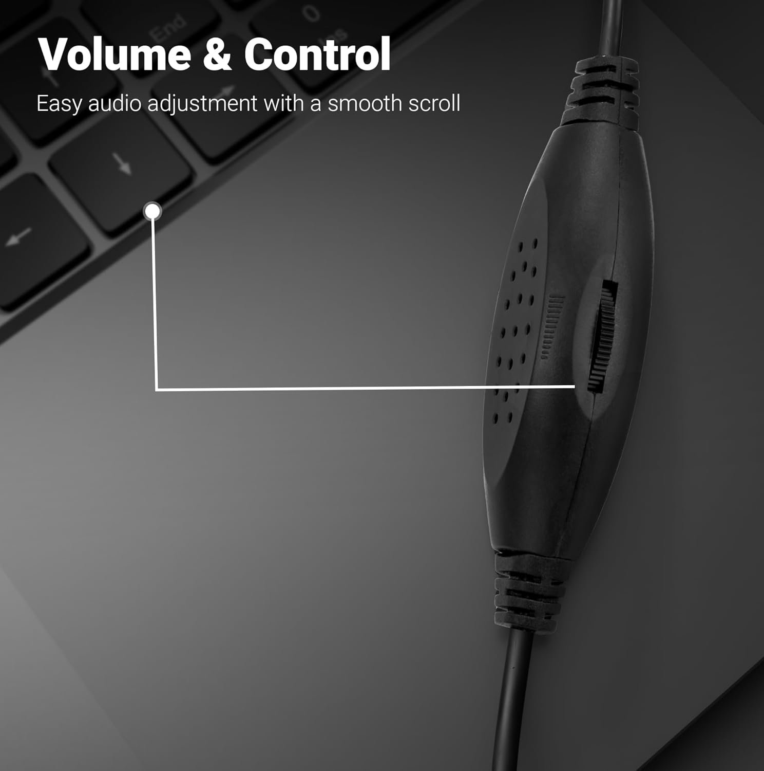 ZEBRONICS Fame, 2.0 USB Computer Speakers, 5 Watts, USB Powered, AUX, Volume Control Pod for PC, Laptops, Desktop - Image 4