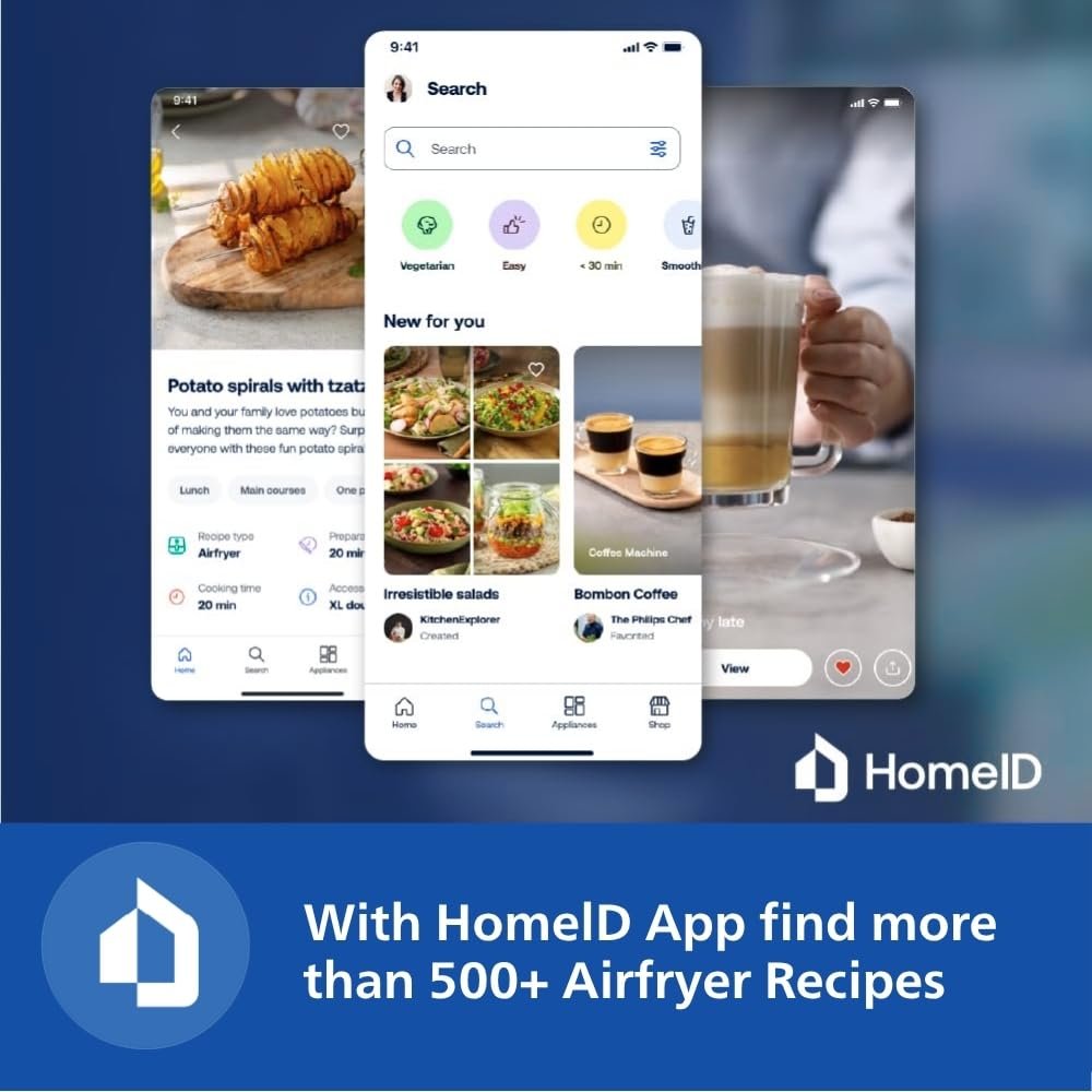PHILIPS Air fryer for Home, 4.1 Liter, with RapidAir Technology (Black), with additional 1 Yr Warranty by Philips, uses up to 90% less fat (HD9200/90) - Image 7