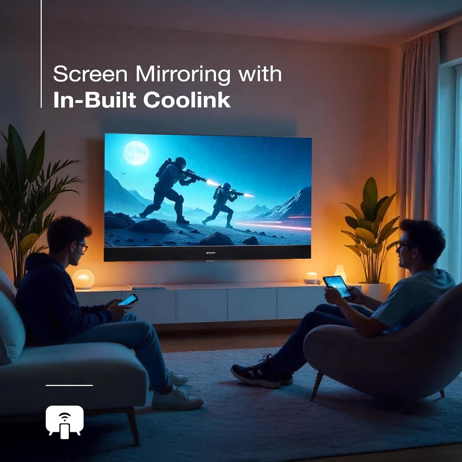 SANSUI 80 cm (32inch) HD Smart Coolita 3.0 with in Built Sound Bar, Dolby Audio, Surround Sound & A+ Panel QLED TV (JSS32CSQLED) - Image 7