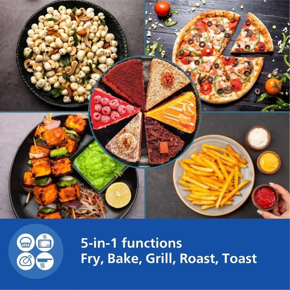 PHILIPS Air fryer for Home, 4.1 Liter, with RapidAir Technology (Black), with additional 1 Yr Warranty by Philips, uses up to 90% less fat (HD9200/90) - Image 6