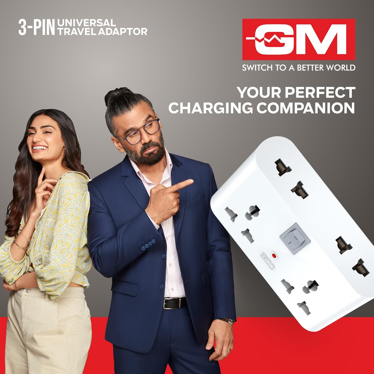 GM 3 Pin 6 AMP Universal Multiplug Travel Adapter with 4 Charging Point | Useful for Home Applications, Mobiles, Computers, Laptops | Adapter with Inbuilt Surge Protector & Power Indicator | GM 3019 - Image 4
