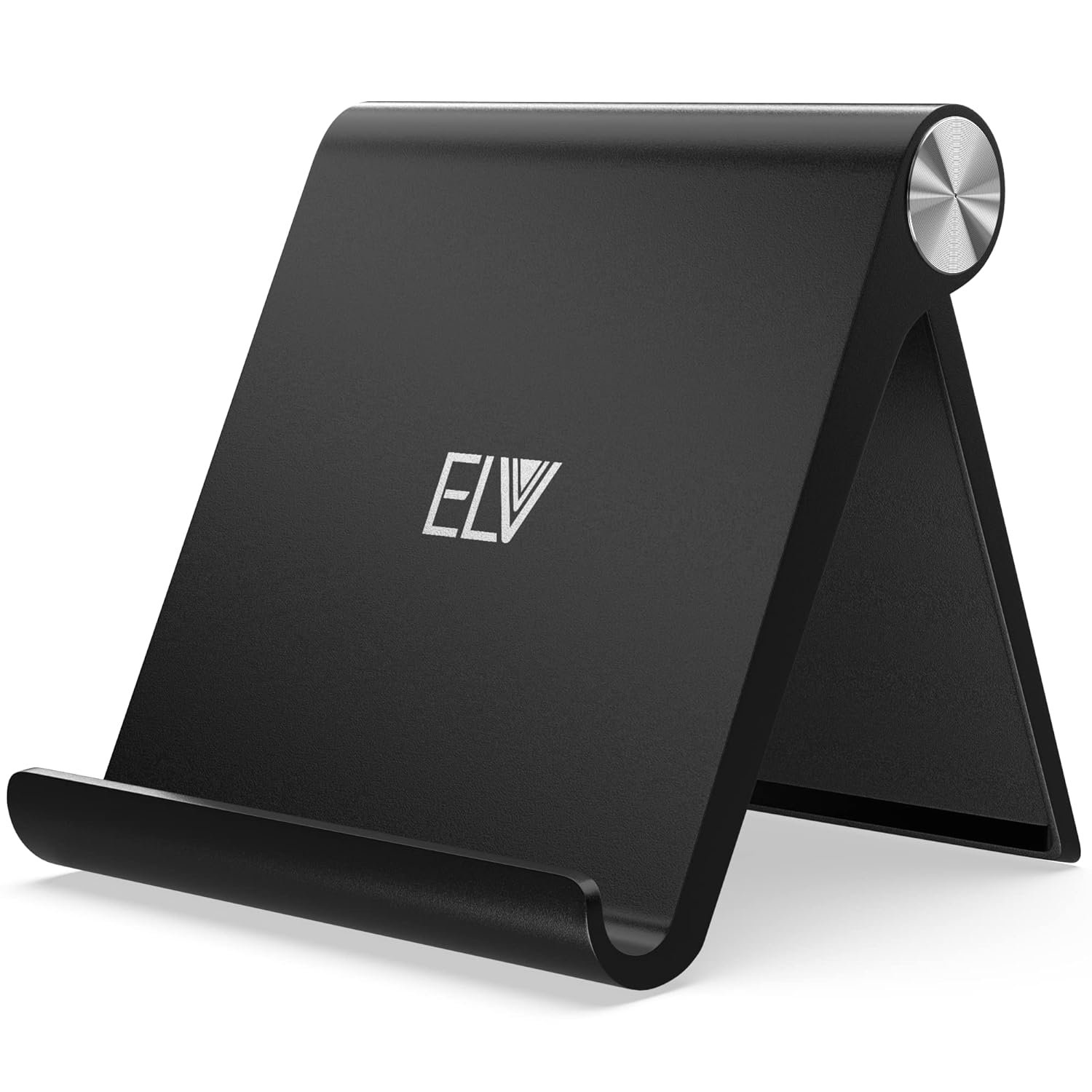 ELV Foldable, Portable, Tablet/Phone Stand. Compatible Phone Holder for iPhone, Android, Samsung, Oneplus, Xiaomi, Oppo, Vivo, Asus. Perfect for Bed,Office, Home,Gift and Desktop (Black) Tabletop - Image 2