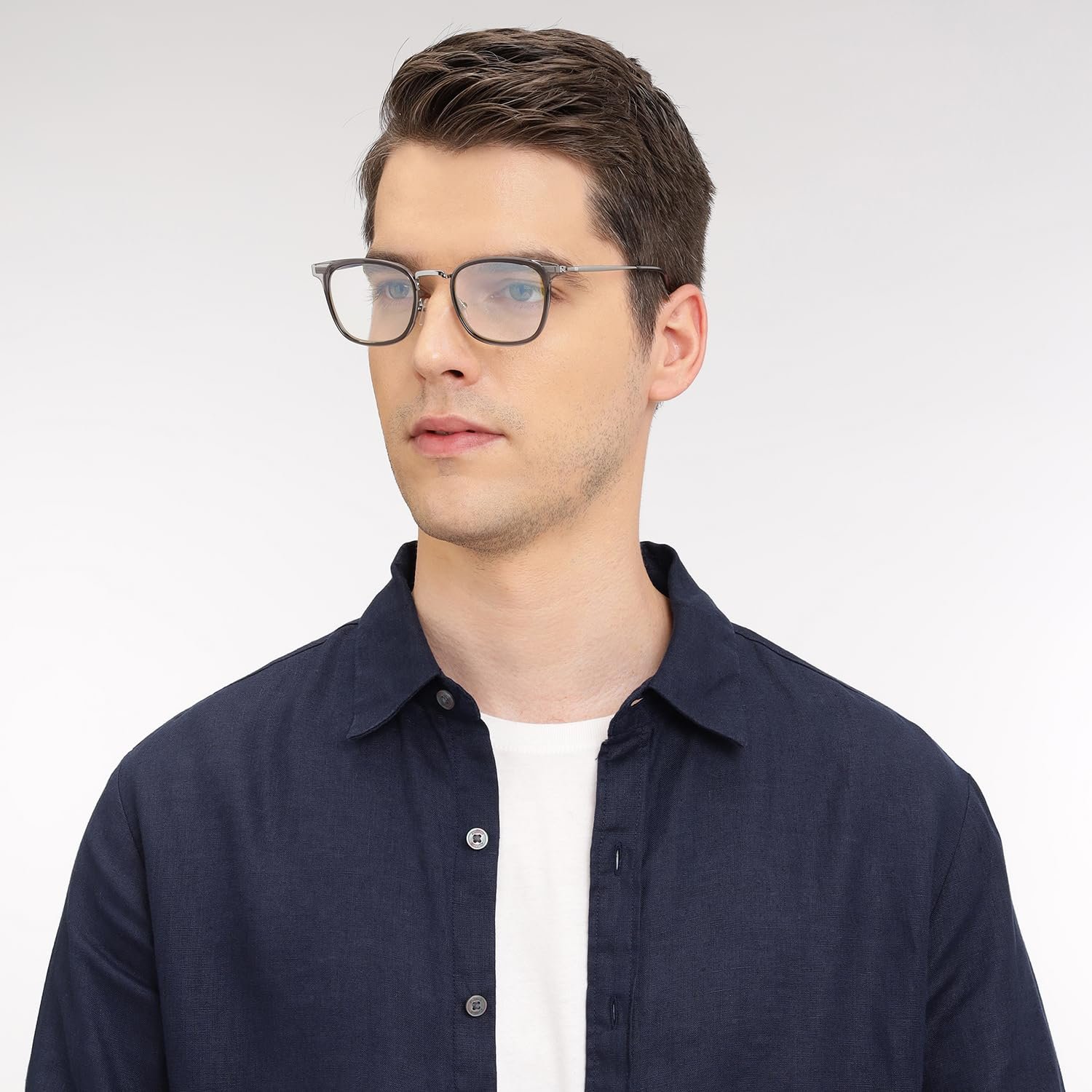 LENSKART BLU | Zero Power Blue Cut Computer Glasses | Anti Glare, Lightweight & Blocks Harmful Rays | Full Rim Square | 100% UV Protected | For Men and Women | Medium | LB E13529 - Image 4