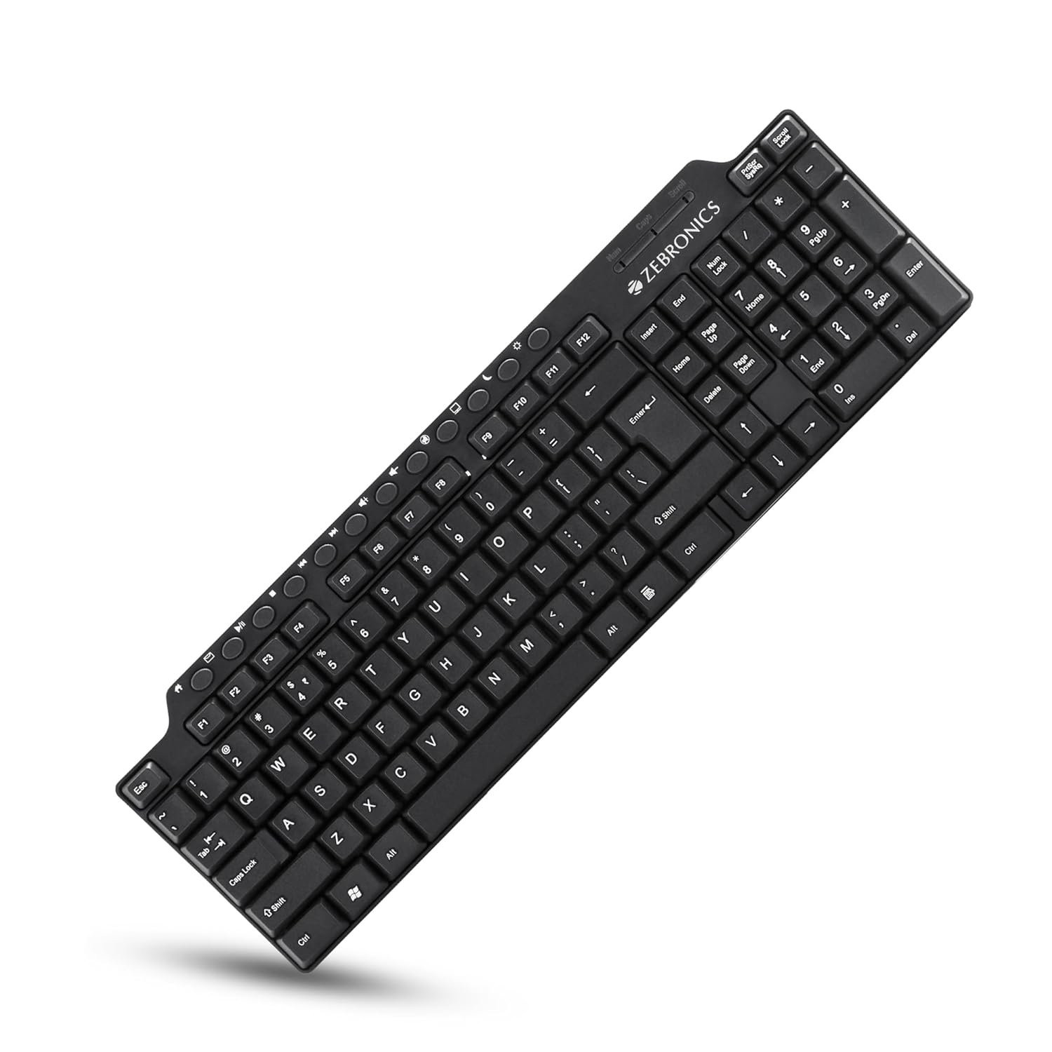 ZEBRONICS ZEB-KM2100 Multimedia USB Keyboard Comes with 114 Keys Including 12 Dedicated Multimedia Keys & with Rupee Key - Image 2