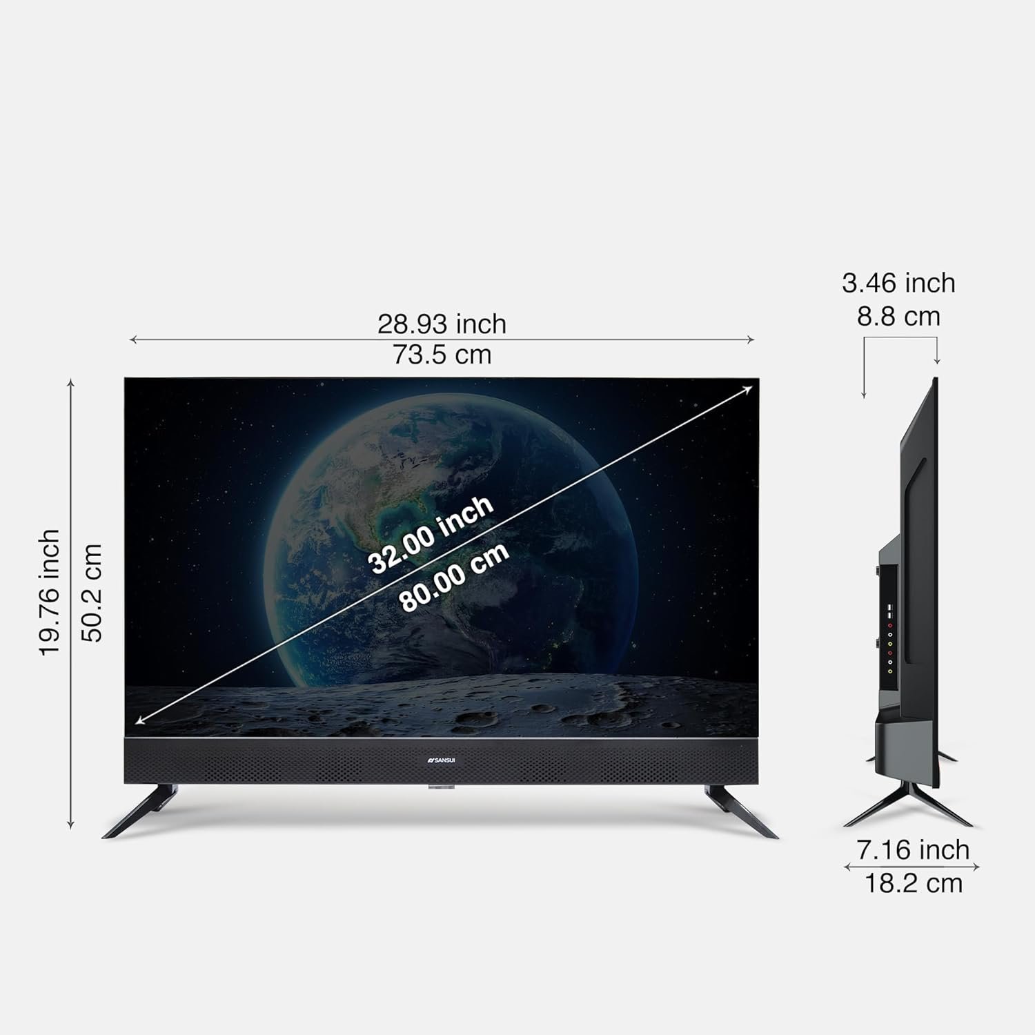 SANSUI 80 cm (32inch) HD Smart Coolita 3.0 with in Built Sound Bar, Dolby Audio, Surround Sound & A+ Panel QLED TV (JSS32CSQLED) - Image 12