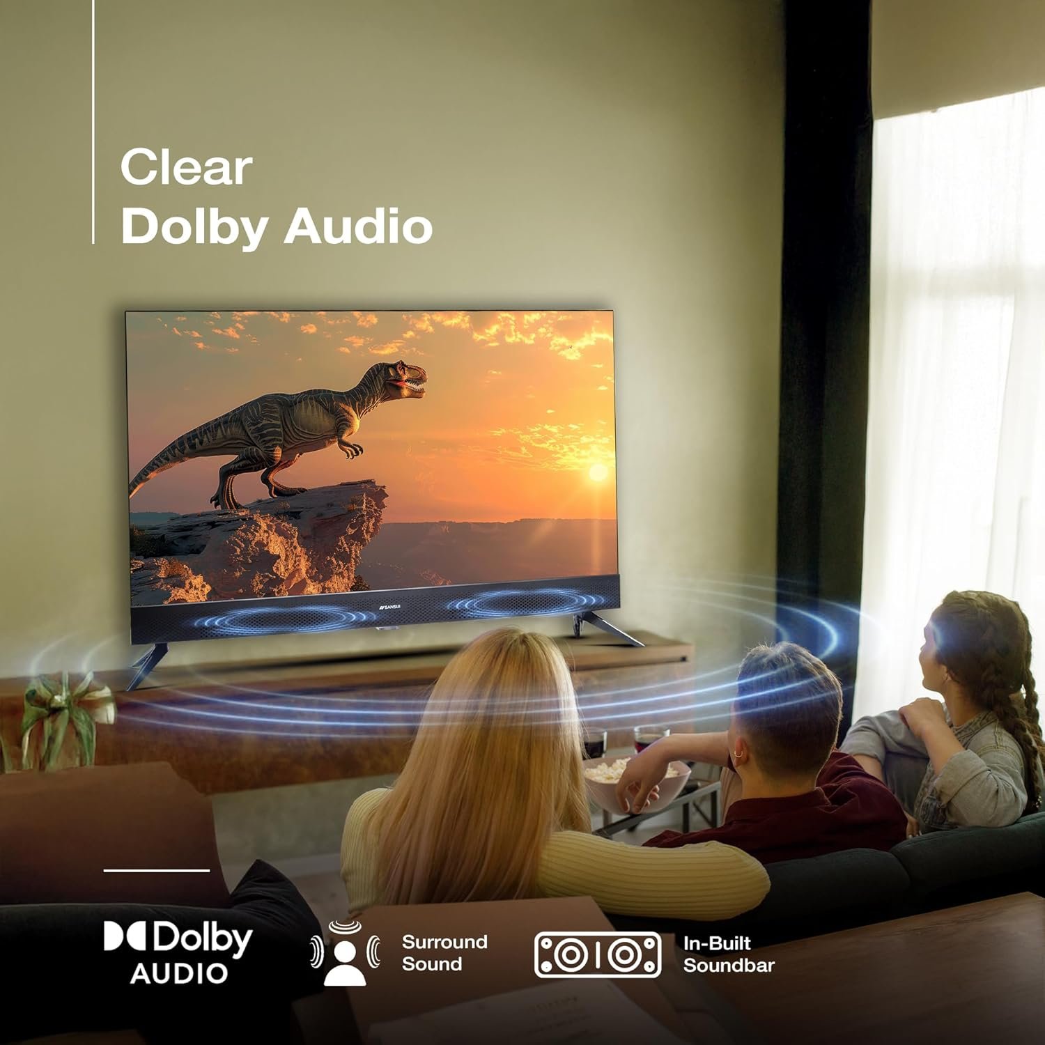 SANSUI 80 cm (32inch) HD Smart Coolita 3.0 with in Built Sound Bar, Dolby Audio, Surround Sound & A+ Panel QLED TV (JSS32CSQLED) - Image 5