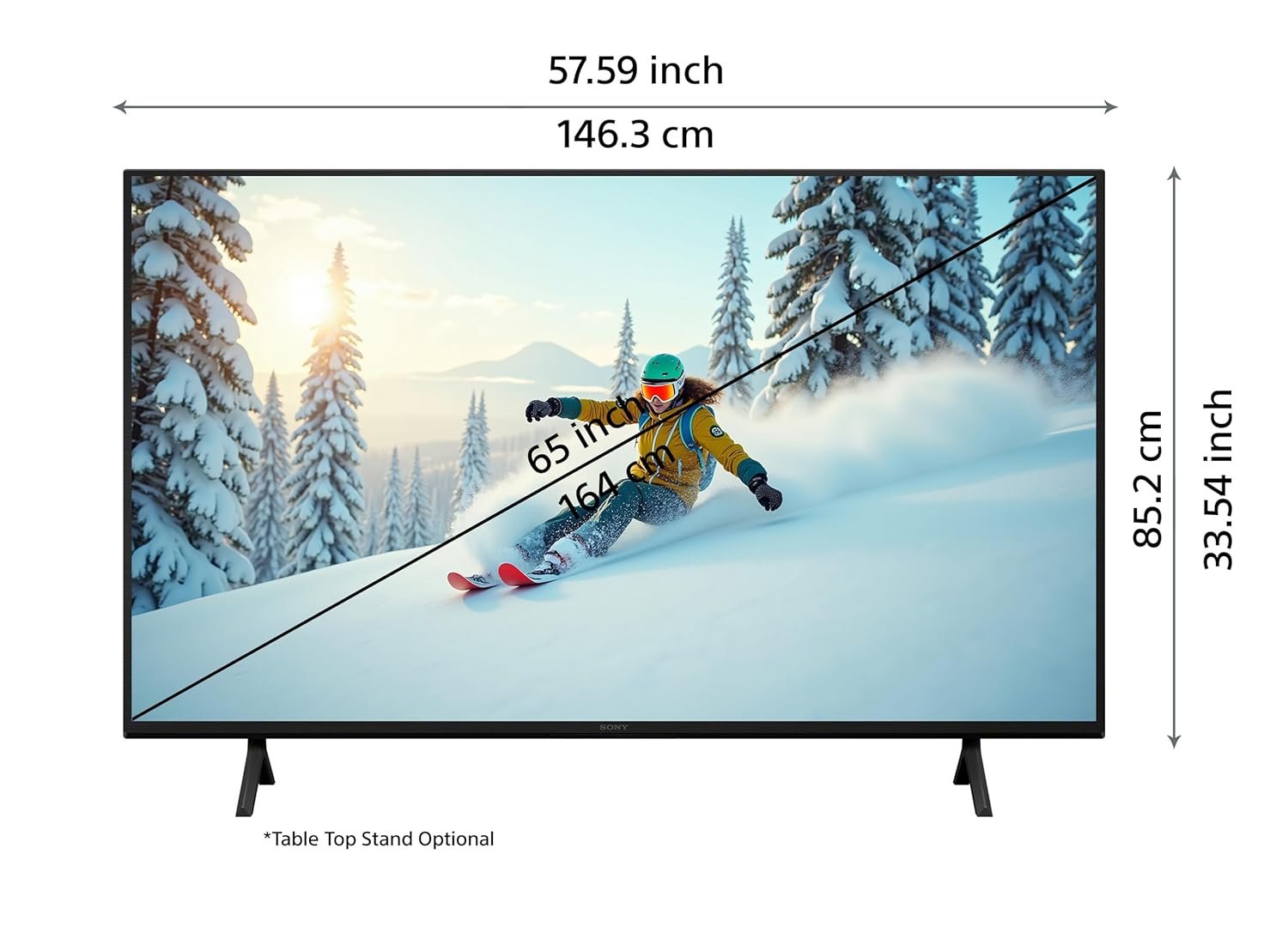 Sony 164 cm (65 inches) BRAVIA 2 4K Ultra HD Smart LED Google TV K-65S25B (Black)-2 Years Warranty for Limited Period - Image 6