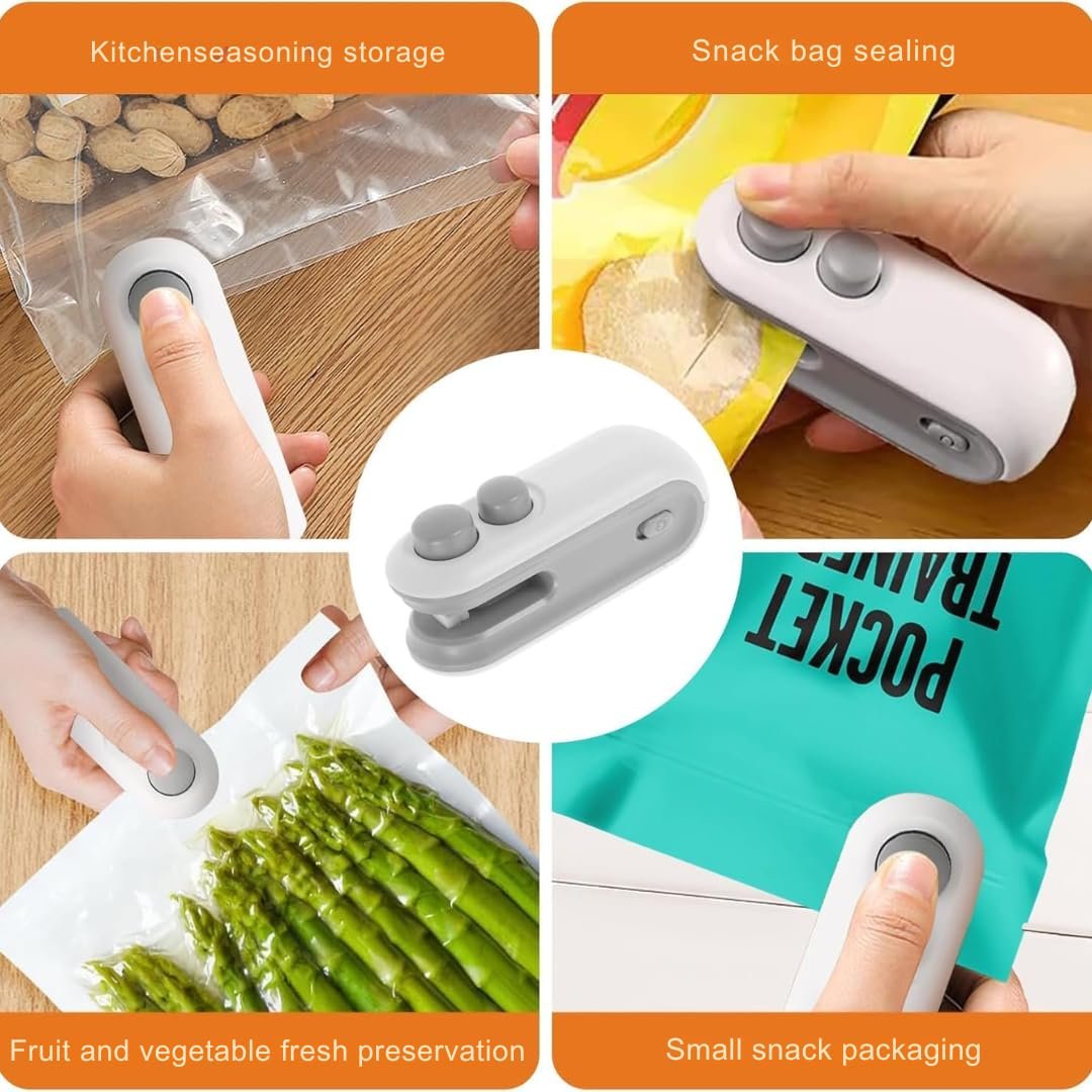 ANTIL'S Mini Sealing Machine – Portable Handheld Sealer Clip for Food, Snacks, Chips | Plastic Bag Heat Sealer for Freshness & Storage | Multicolor - Image 7