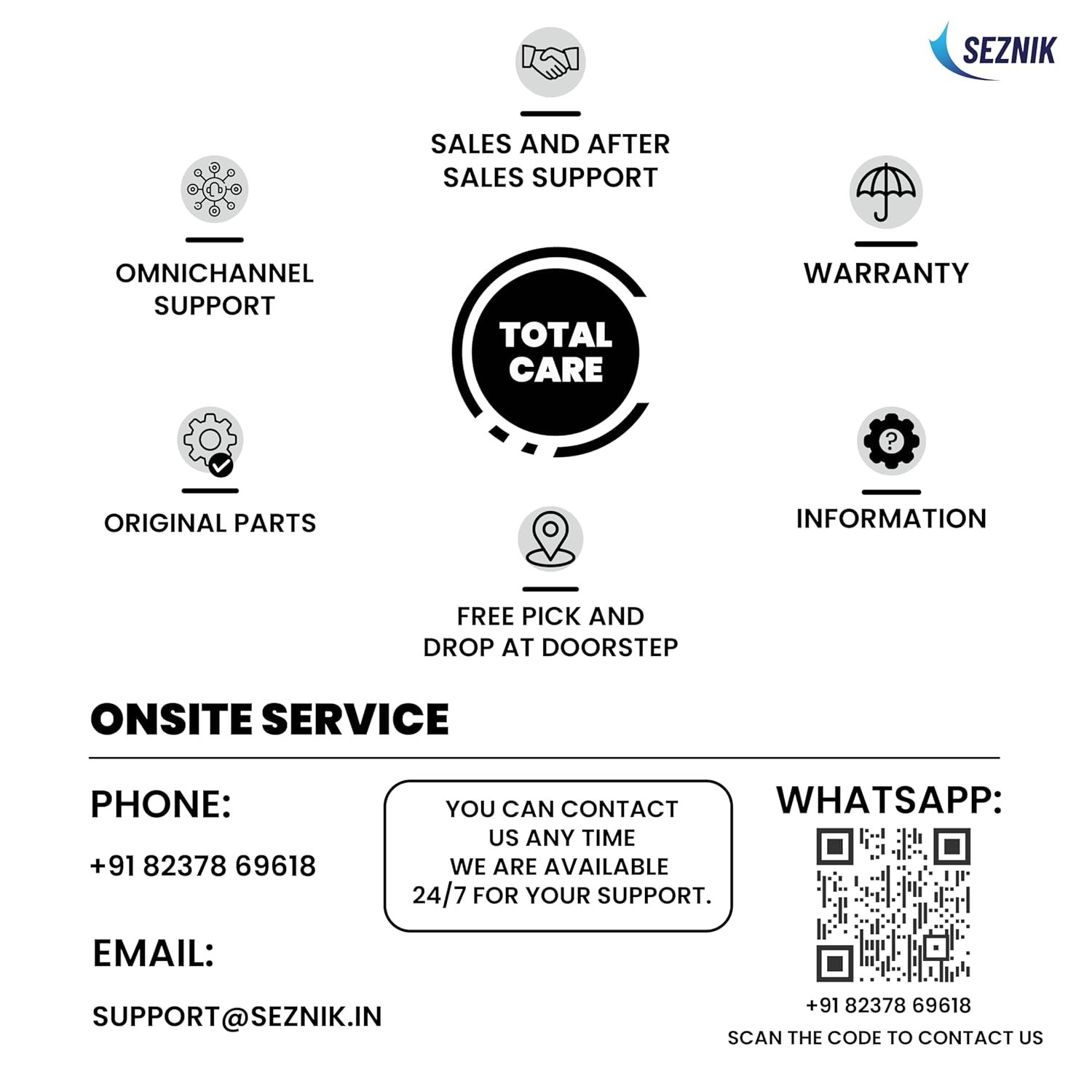 SEZNIK Mini Printer, Wireless Monochrome Home Printers, Thermal, Bluetooth, Portable Pocket Printer, Compatible with Android, iOS Mobile. 1 Year Warranty(Minix-White) - Image 9