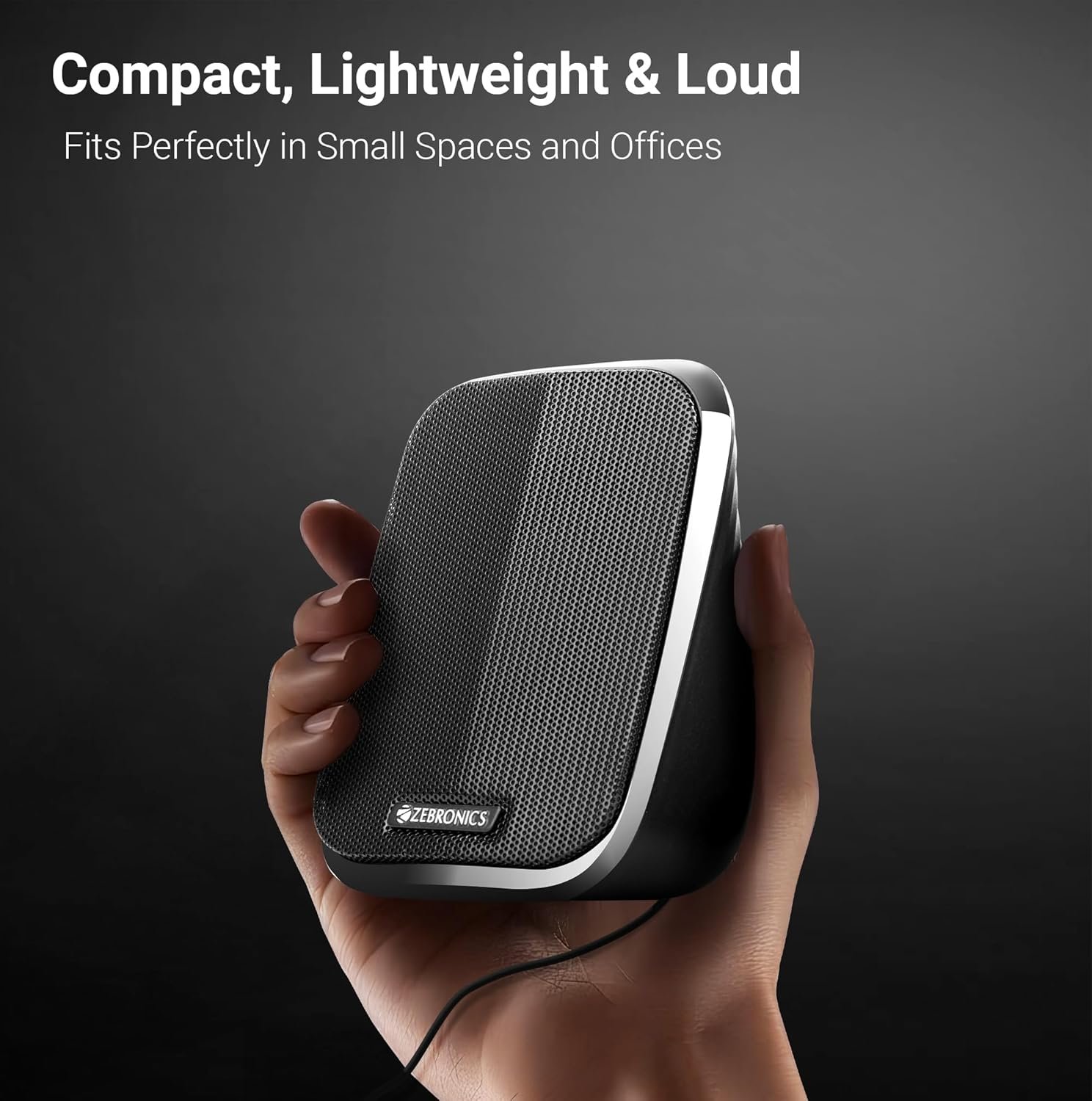 ZEBRONICS Fame, 2.0 USB Computer Speakers, 5 Watts, USB Powered, AUX, Volume Control Pod for PC, Laptops, Desktop - Image 7