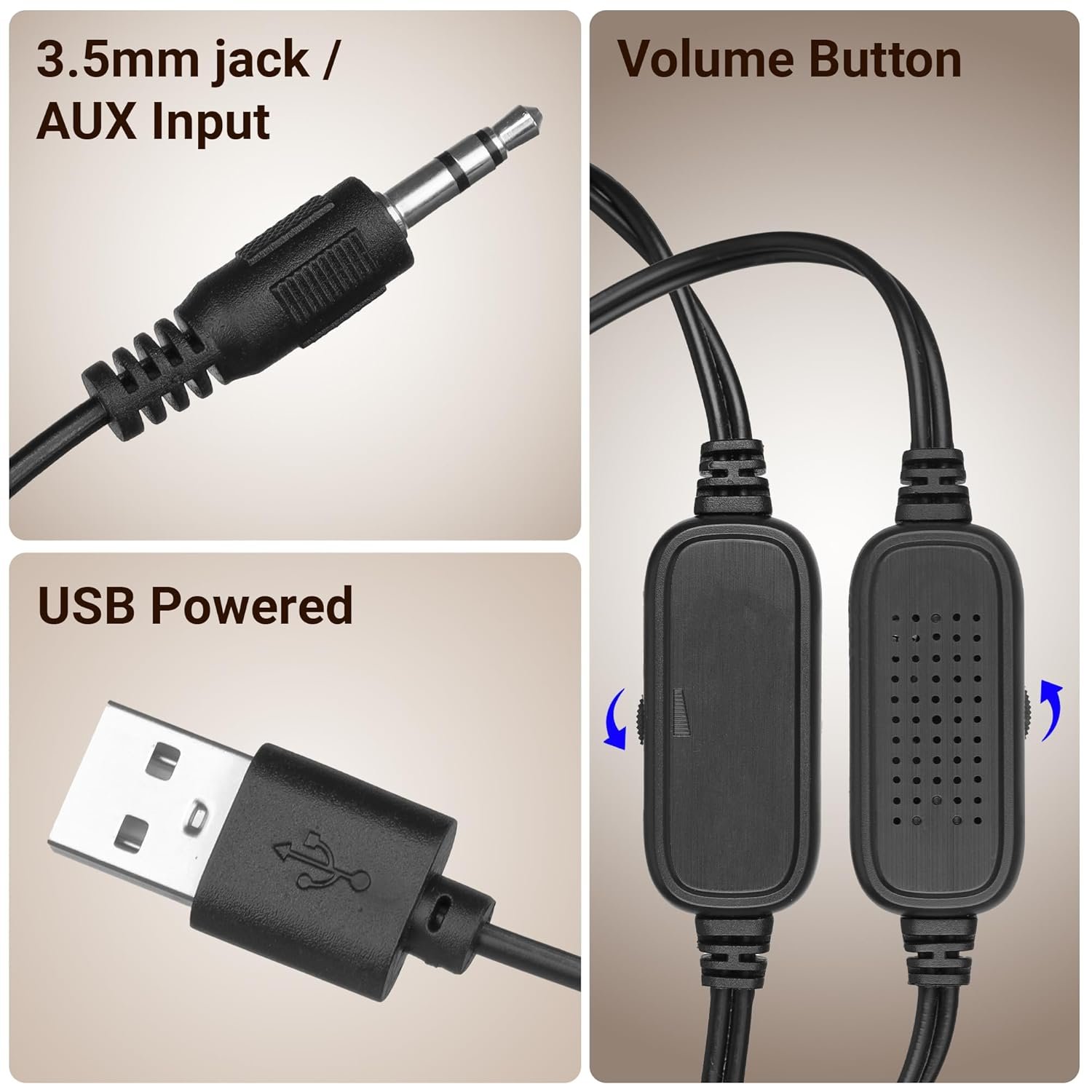 ZEBRONICS Igloo 1, 2.0 USB Computer Speakers, 8 Watts, Multicolor LED, USB Powered, AUX, Volume Control Pod for PC, Laptops, Desktop - Image 7