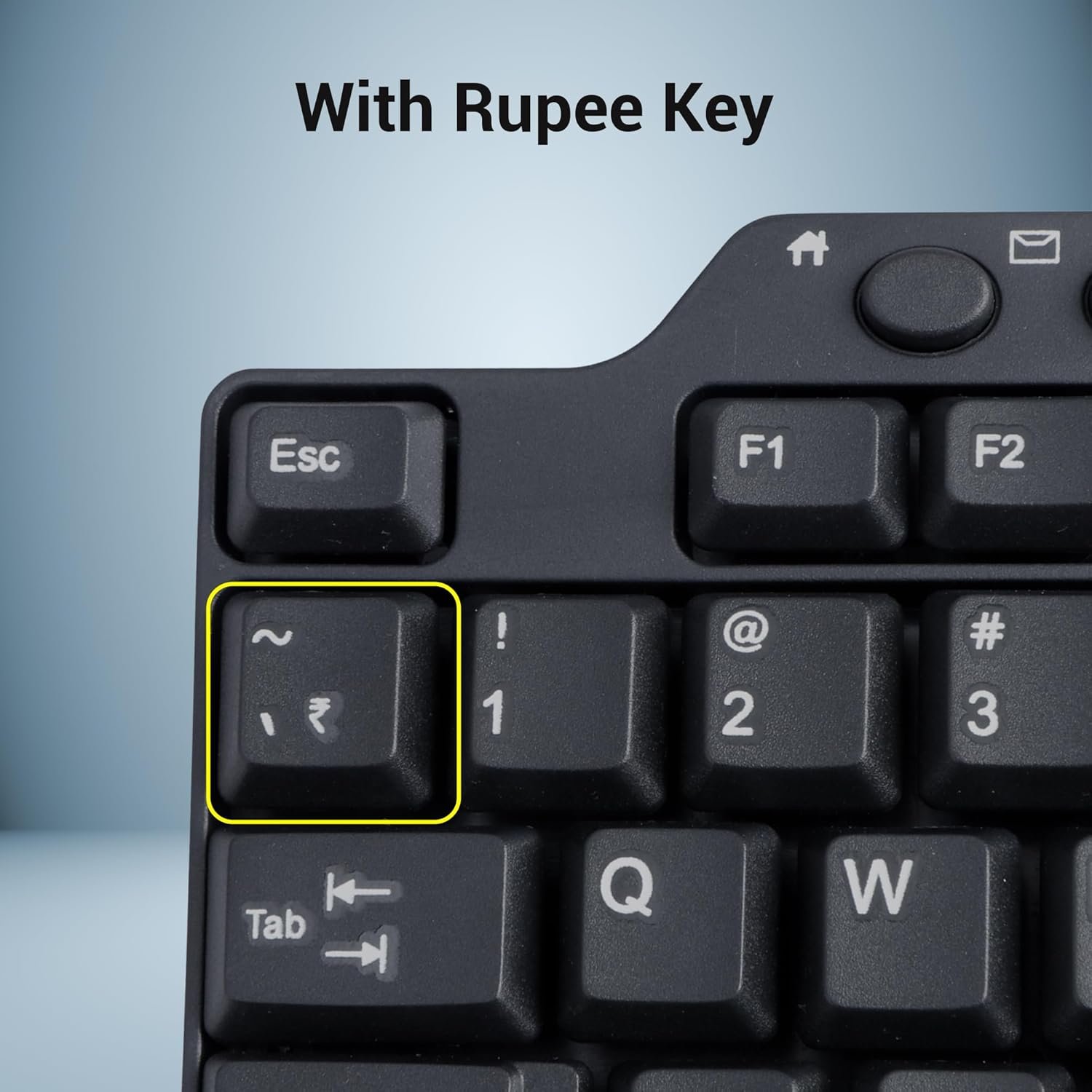 ZEBRONICS ZEB-KM2100 Multimedia USB Keyboard Comes with 114 Keys Including 12 Dedicated Multimedia Keys & with Rupee Key - Image 4