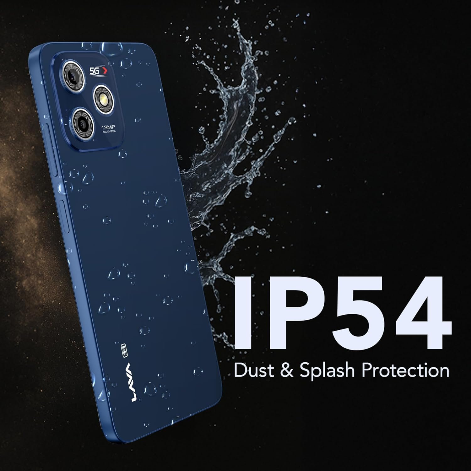 Lava Bold N1 5G (Royal Blue, 4GB RAM, 64GB Storage) |Bigger 6.75" HD+ Notch Display | Octacore 5G Processor | 13 MP AI Camera |5000 mAh Battery| IP54 Rated Dust & Water Splash Proof - Image 8