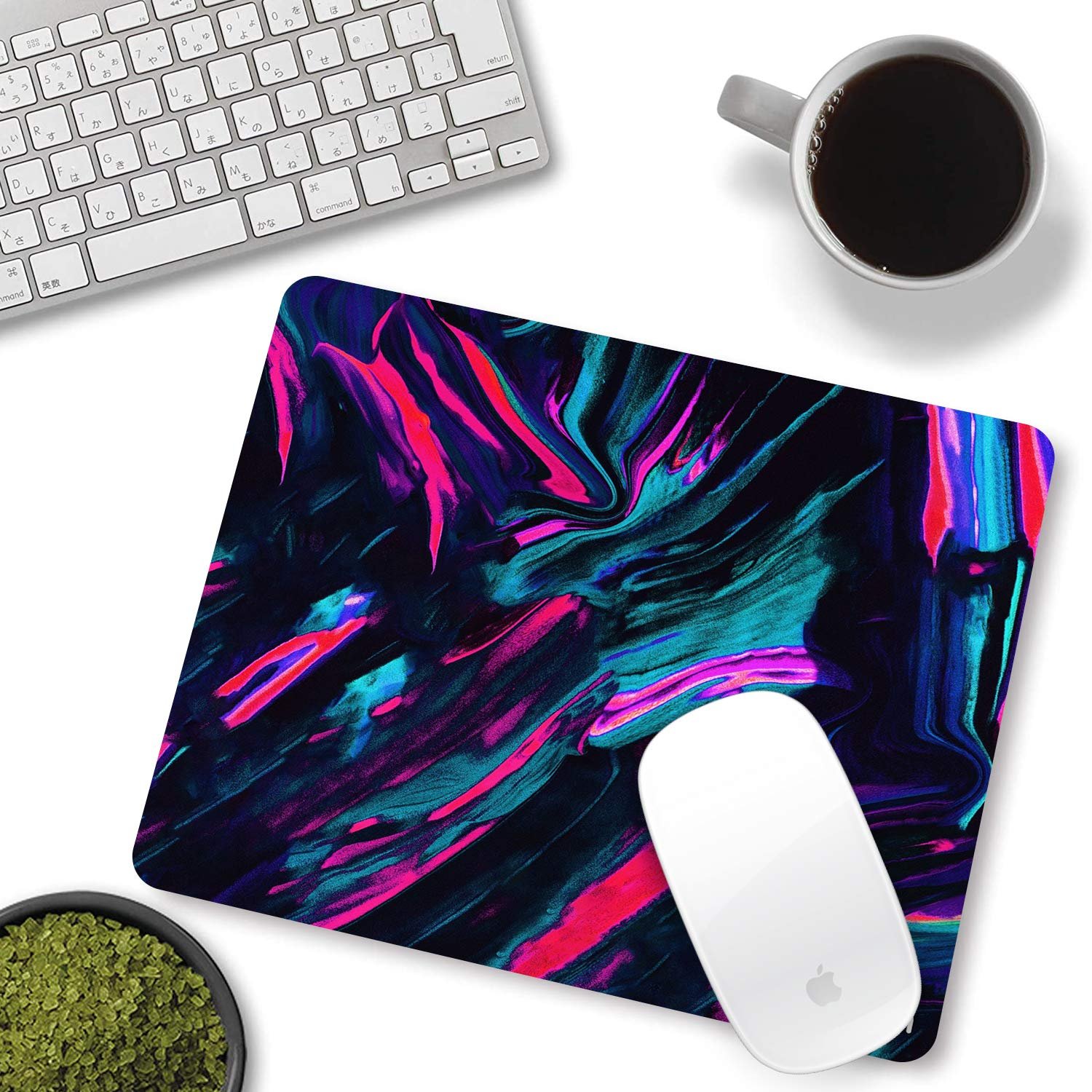 Tizum Mouse Pad Computer Mouse Mat with Anti-Slip Rubber Base & Smooth Mouse Control with Spill-Resistant Surface for Laptop, Notebook, MacBook Pro, Gaming Computer (9.4*7.9 Inches), Beta (Multicolor) - Image 8