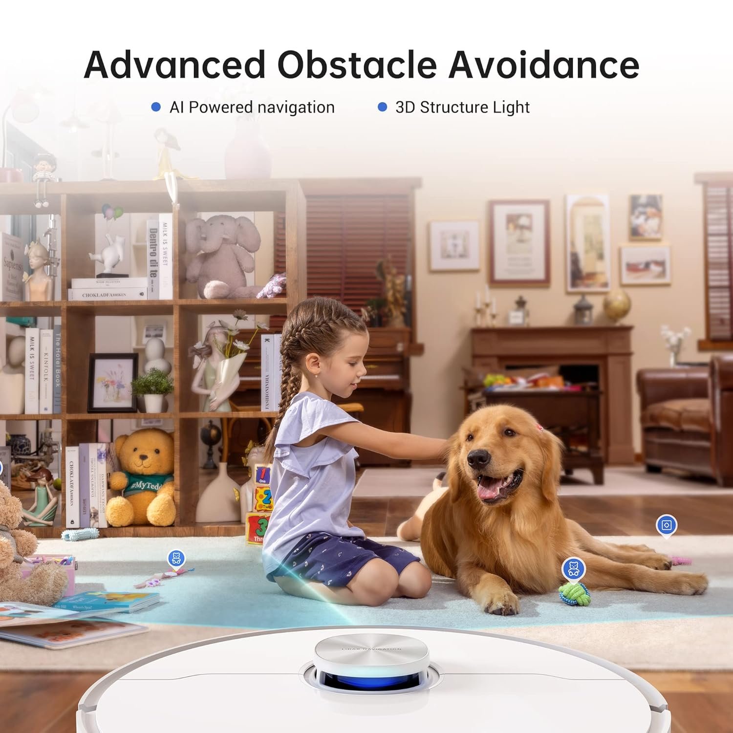 DREAME L10s Ultra Robot Vacuum Cleaner Washer with Self-Cleaning Base Station (Dust Drain, Automatic Cleaning) AI Obstacle Detection 3D, 5300Pa Suction Power, 210 Minutes Battery, WiFi/APP/Alexa - Image 8