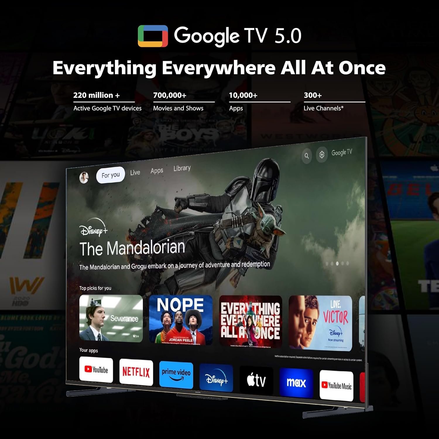 Philips 190 cm (75 inch) 8100 Series 4K Ultra HD Smart QLED Google TV 75PQT8100/94 - Image 4