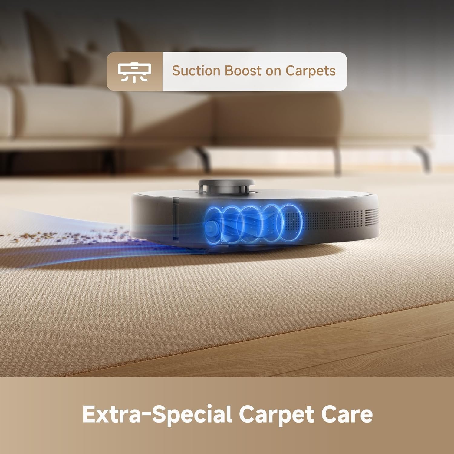 DREAME F10 Robot Vacuum and Mop Combo, 13,000Pa Suction, 300min Runtime, Smart LiDAR Navigation, 2-in-1 Cleaning & Voice Control with App, Black - Image 7