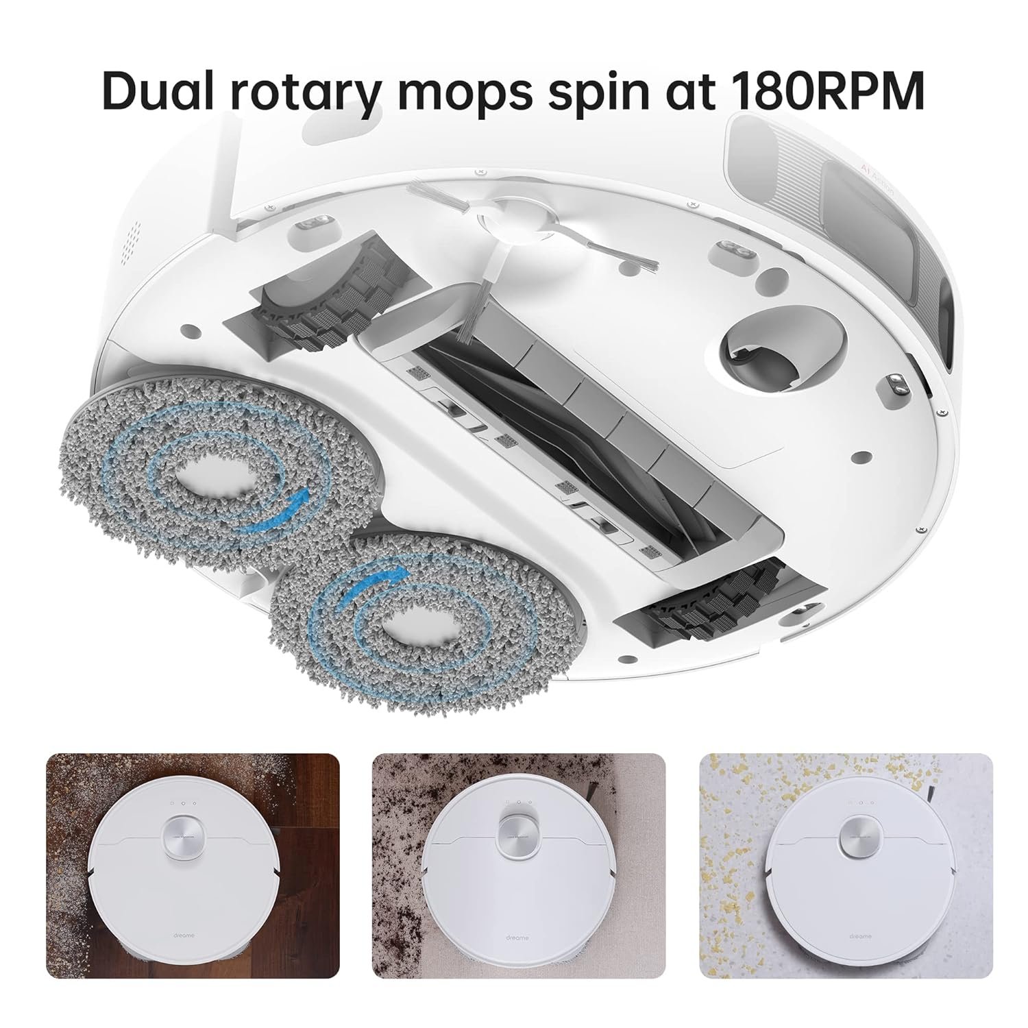DREAME L10s Ultra Robot Vacuum Cleaner Washer with Self-Cleaning Base Station (Dust Drain, Automatic Cleaning) AI Obstacle Detection 3D, 5300Pa Suction Power, 210 Minutes Battery, WiFi/APP/Alexa - Image 6