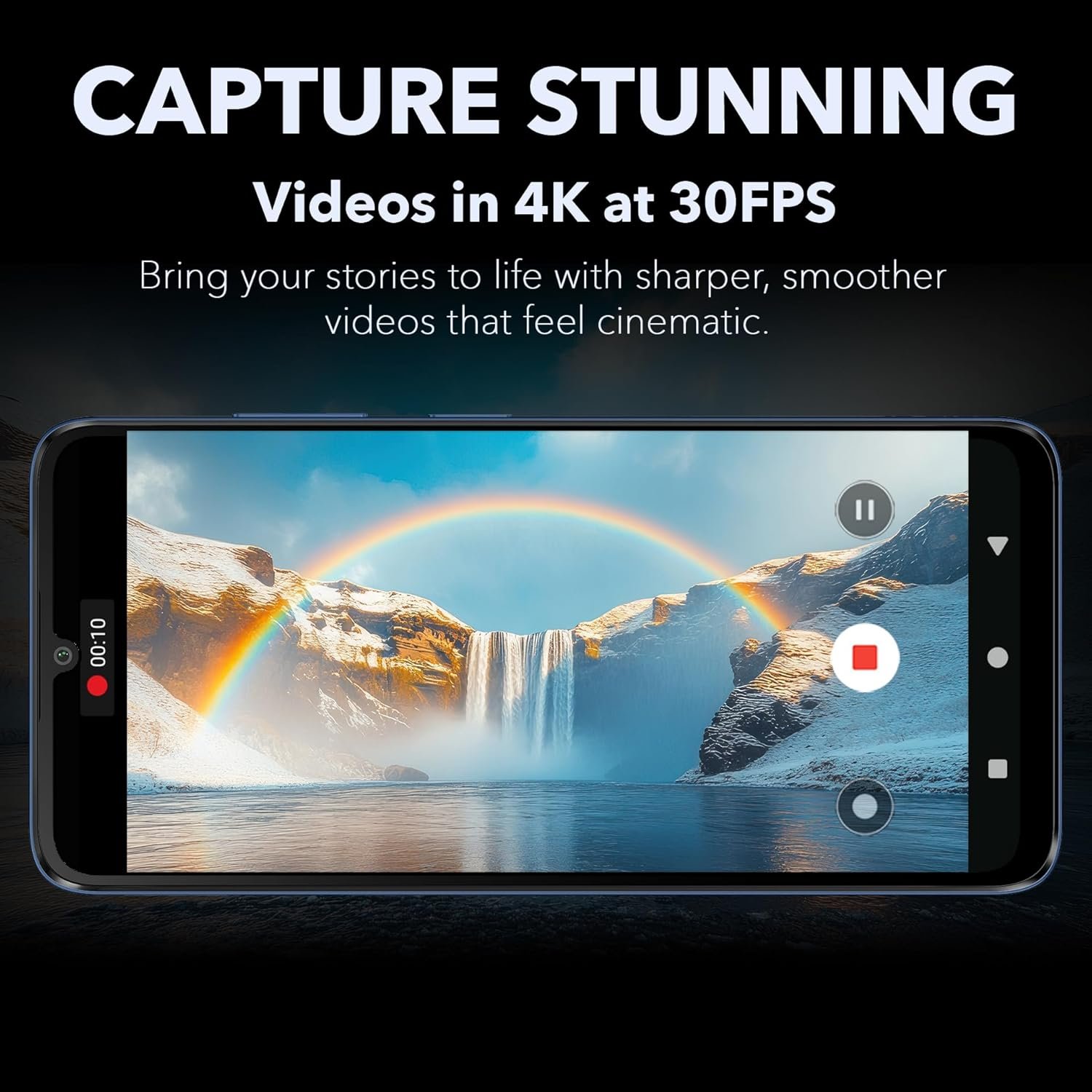 Lava Bold N1 5G (Royal Blue, 4GB RAM, 64GB Storage) |Bigger 6.75" HD+ Notch Display | Octacore 5G Processor | 13 MP AI Camera |5000 mAh Battery| IP54 Rated Dust & Water Splash Proof - Image 4