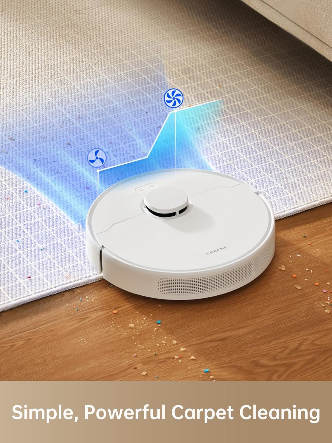 Dreame D10 Plus Gen 2 Robot Vacuum Cleaner with Automatic Dust Emptying, Stores up to 90 Days of Dust, LiDAR Navigation, 6000 Pa Suction Power for Carpets and Pet Hair, 285-Minute Battery, White - Image 5