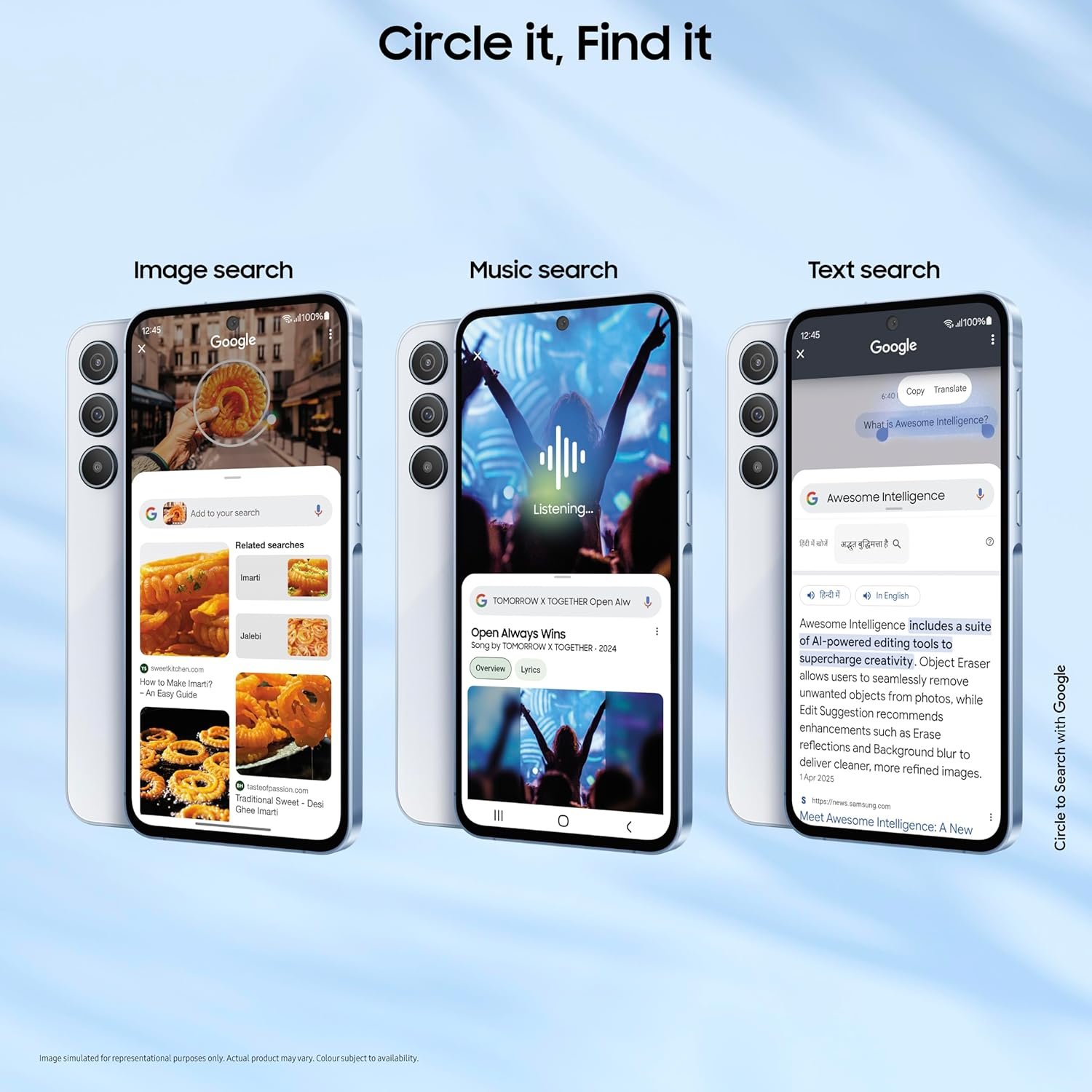 Samsung Galaxy A55 5G (Awesome Iceblue, 12GB RAM, 256GB Storage) | AI | Metal Frame | 50 MP Main Camera (OIS) | Super HDR Video| Nightography | IP67 | Corning Gorilla Glass Victus+ | sAMOLED Display - Image 4